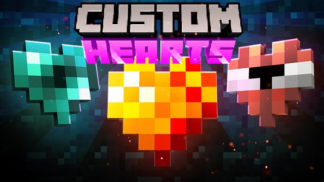 Thumbnail of the Minecraft Bedrock Marketplace product Custom Hearts created by Glowfischdesigns.