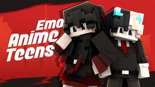 Thumbnail of the Minecraft Bedrock Marketplace product Emo Anime Teens created by Glowfischdesigns.