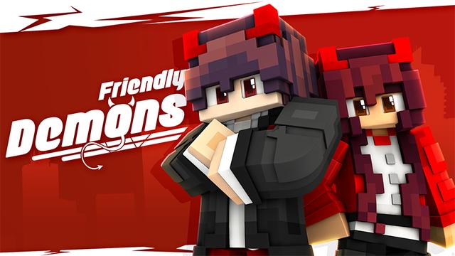 Thumbnail of the Minecraft Bedrock Marketplace product Friendly Demons created by Glowfischdesigns.