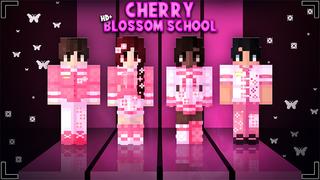 Thumbnail of the Minecraft Bedrock Marketplace product HD+ Cherry Blossom School created by Glowfischdesigns.