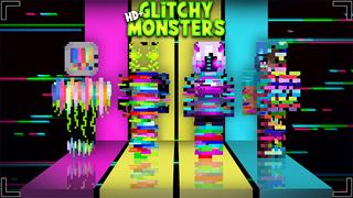 Thumbnail of the Minecraft Bedrock Marketplace product HD+ Glitchy Monsters created by Glowfischdesigns.