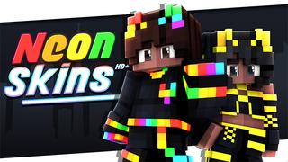 Thumbnail of the Minecraft Bedrock Marketplace product HD+ Neon Skins created by Glowfischdesigns.