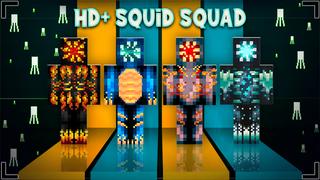 Thumbnail of the Minecraft Bedrock Marketplace product HD+ Squid Squad created by Glowfischdesigns.