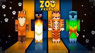 Thumbnail of the Minecraft Bedrock Marketplace product HD+ Zoo Peeps created by Glowfischdesigns.