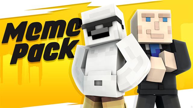 Thumbnail of the Minecraft Bedrock Marketplace product Meme Pack created by Glowfischdesigns.
