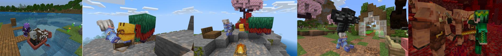 Panorama of the Minecraft Bedrock Marketplace product Peaceful+ created by Glowfischdesigns.