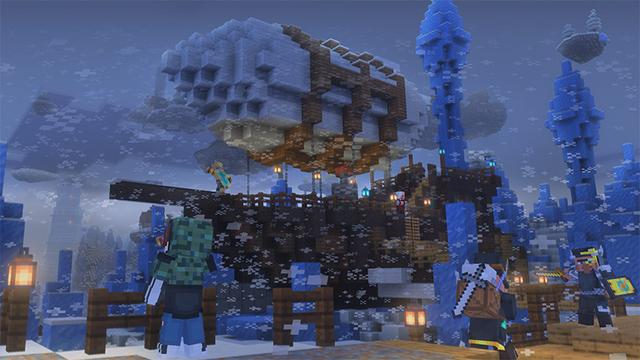 Screenshot of the Minecraft Bedrock Marketplace product Skyborne Kingdoms Add-On created by Glowfischdesigns.