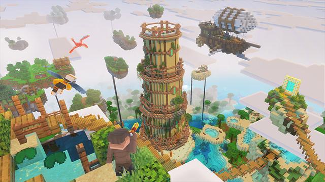Screenshot of the Minecraft Bedrock Marketplace product Skyborne Kingdoms Add-On created by Glowfischdesigns.