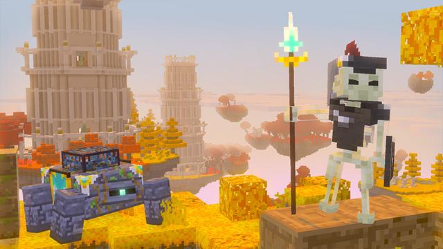 Screenshot of the Minecraft Bedrock Marketplace product Skyborne Kingdoms Add-On created by Glowfischdesigns.