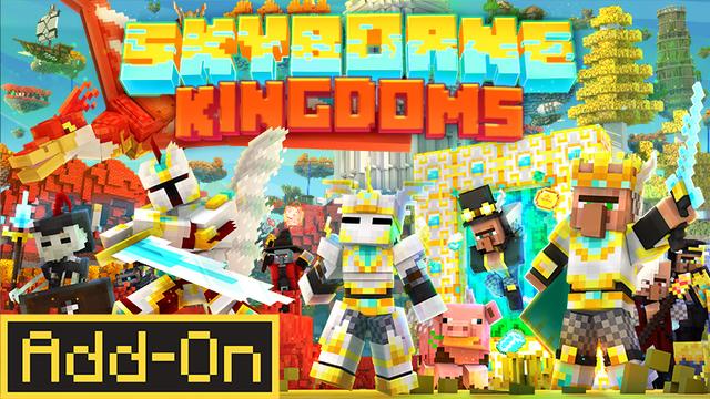 Thumbnail of the Minecraft Bedrock Marketplace product Skyborne Kingdoms Add-On created by Glowfischdesigns.