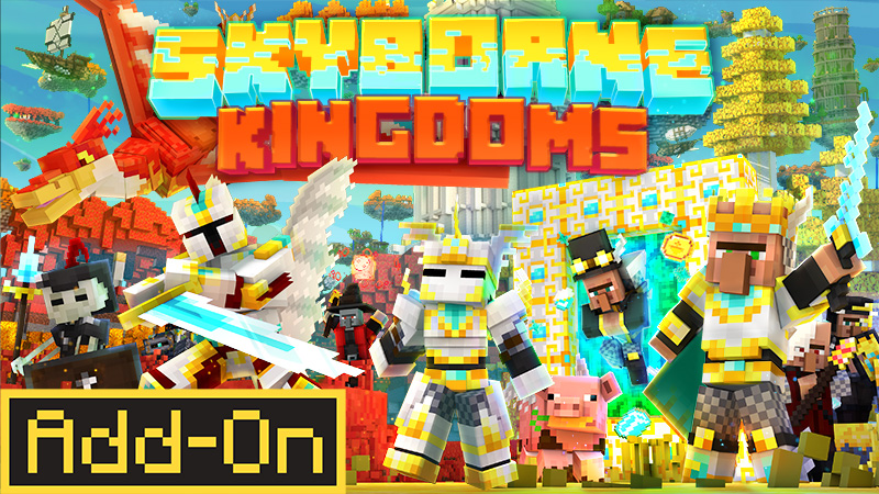 Thumbnail of the Minecraft Bedrock Marketplace product Skyborne Kingdoms Add-On created by Glowfischdesigns.