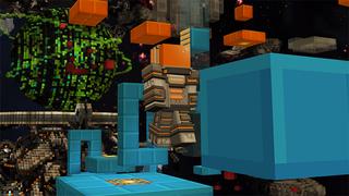 Screenshot of the Minecraft Bedrock Marketplace product Space Parkour created by Glowfischdesigns.