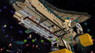 Screenshot of the Minecraft Bedrock Marketplace product Space Parkour created by Glowfischdesigns.