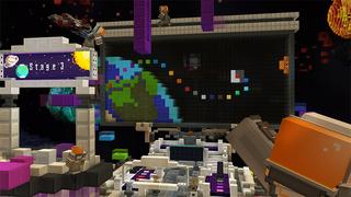 Screenshot of the Minecraft Bedrock Marketplace product Space Parkour created by Glowfischdesigns.