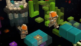 Screenshot of the Minecraft Bedrock Marketplace product Space Parkour created by Glowfischdesigns.