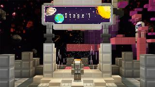 Screenshot of the Minecraft Bedrock Marketplace product Space Parkour created by Glowfischdesigns.