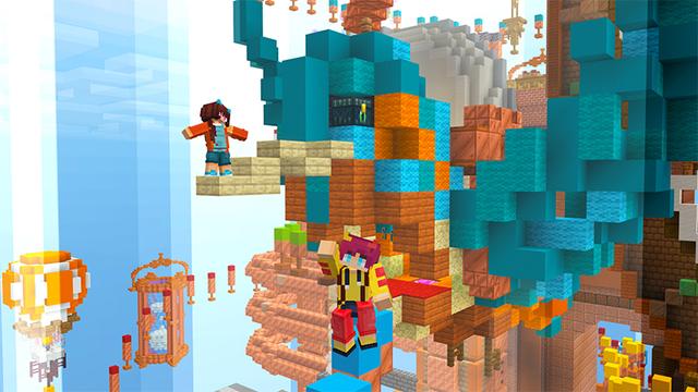 Screenshot of the Minecraft Bedrock Marketplace product Steampunk Parkour created by Glowfischdesigns.