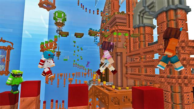 Screenshot of the Minecraft Bedrock Marketplace product Steampunk Parkour created by Glowfischdesigns.