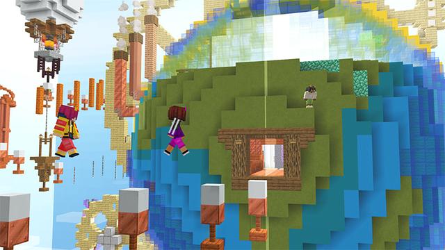 Screenshot of the Minecraft Bedrock Marketplace product Steampunk Parkour created by Glowfischdesigns.