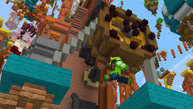 Screenshot of the Minecraft Bedrock Marketplace product Steampunk Parkour created by Glowfischdesigns.