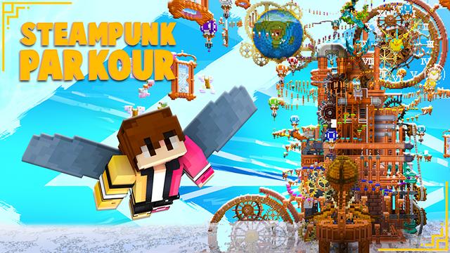 Thumbnail of the Minecraft Bedrock Marketplace product Steampunk Parkour created by Glowfischdesigns.