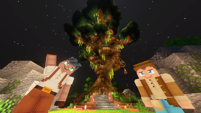 Screenshot of the Minecraft Bedrock Marketplace product Advanced Tree House Village created by GoE-Craft.