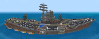 Panorama of the Minecraft Bedrock Marketplace product Aircraft Carrier created by GoE-Craft.