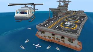 Screenshot of the Minecraft Bedrock Marketplace product Aircraft Carrier created by GoE-Craft.