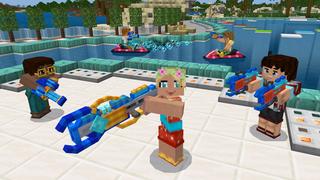 Screenshot of the Minecraft Bedrock Marketplace product Aqua Weapons created by GoE-Craft.
