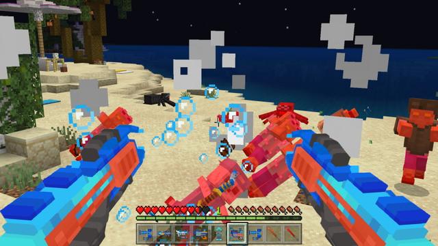 Screenshot of the Minecraft Bedrock Marketplace product Aqua Weapons created by GoE-Craft.