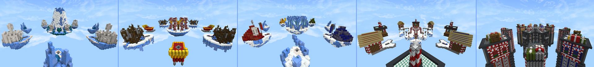 Panorama of the Minecraft Bedrock Marketplace product Bed Wars - Winter Edition created by GoE-Craft.