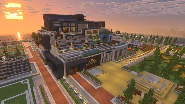 Screenshot of the Minecraft Bedrock Marketplace product Billionaire Summer Mansion created by GoE-Craft.