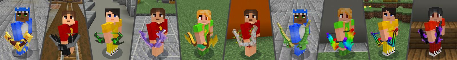 Panorama of the Minecraft Bedrock Marketplace product Bow Expansion++ created by GoE-Craft.