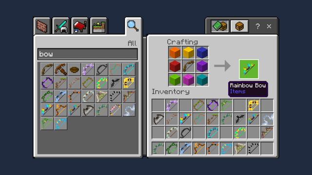 Screenshot of the Minecraft Bedrock Marketplace product Bow Expansion++ created by GoE-Craft.