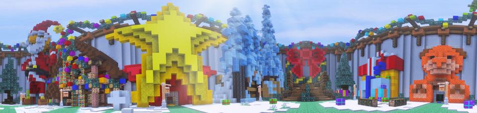 Panorama of the Minecraft Bedrock Marketplace product Christmas Droppers created by GoE-Craft.