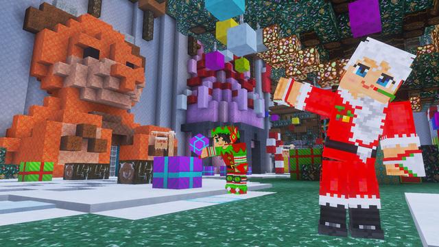 Screenshot of the Minecraft Bedrock Marketplace product Christmas Droppers created by GoE-Craft.