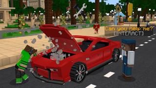 Screenshot of the Minecraft Bedrock Marketplace product City Cars Simulator created by GoE-Craft.