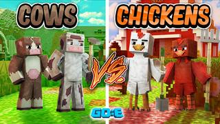 Thumbnail of the Minecraft Bedrock Marketplace product Cows vs Chickens created by GoE-Craft.