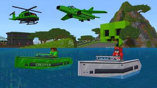 Screenshot of the Minecraft Bedrock Marketplace product Creeper Vehicles created by GoE-Craft.