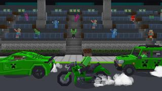 Screenshot of the Minecraft Bedrock Marketplace product Creeper Vehicles created by GoE-Craft.