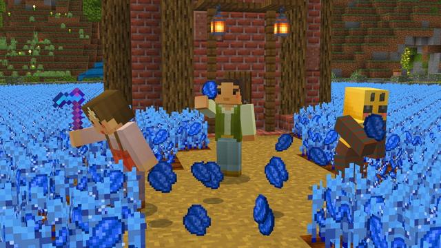 Screenshot of the Minecraft Bedrock Marketplace product Crops are Ores! created by GoE-Craft.