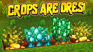 Thumbnail of the Minecraft Bedrock Marketplace product Crops are Ores! created by GoE-Craft.