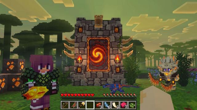 Screenshot of the Minecraft Bedrock Marketplace product Dinosaur Dimension Add-On created by GoE-Craft.