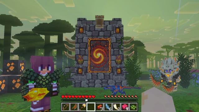 Screenshot of the Minecraft Bedrock Marketplace product Dinosaur Dimension Add-On created by GoE-Craft.