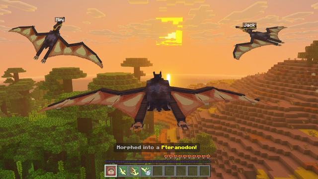 Screenshot of the Minecraft Bedrock Marketplace product Dinosaur Dimension Add-On created by GoE-Craft.