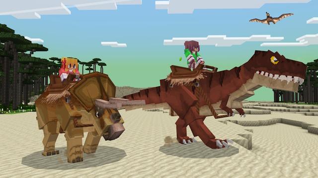 Screenshot of the Minecraft Bedrock Marketplace product Dinosaur Dimension Add-On created by GoE-Craft.
