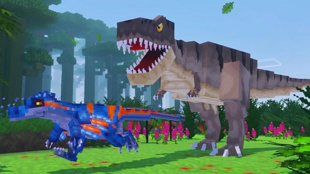 Screenshot of the Minecraft Bedrock Marketplace product Dinosaur Dimension Add-On created by GoE-Craft.