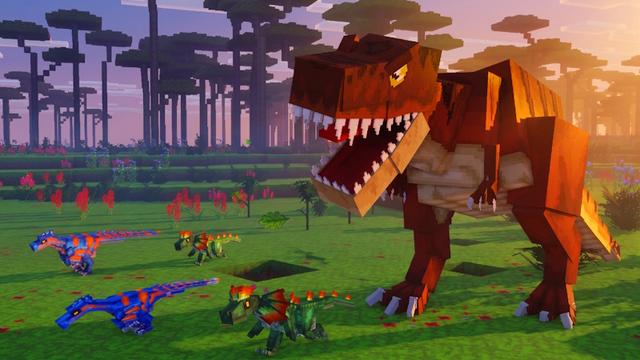 Screenshot of the Minecraft Bedrock Marketplace product Dinosaur Dimension Add-On created by GoE-Craft.