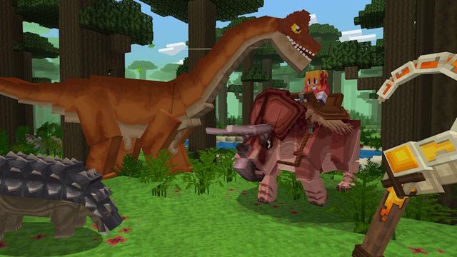 Screenshot of the Minecraft Bedrock Marketplace product Dinosaur Dimension Add-On created by GoE-Craft.