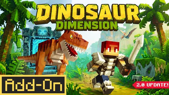 Thumbnail of the Minecraft Bedrock Marketplace product Dinosaur Dimension Add-On created by GoE-Craft.